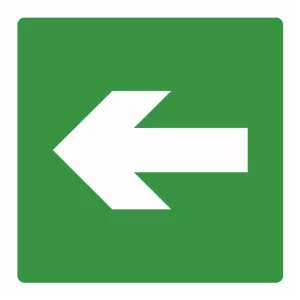 Nödskylt Riktningspil Rak 200X200Mm