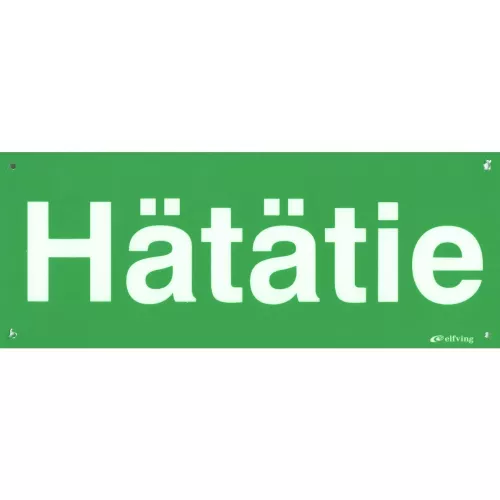 Nödskylt Hätätie 250X100Mm