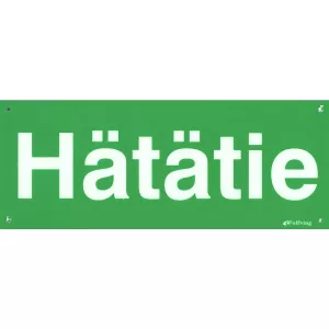 Nödskylt Hätätie 250X100Mm