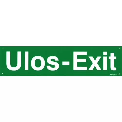 Nödskylt Ulos-Exit 400X100Mm