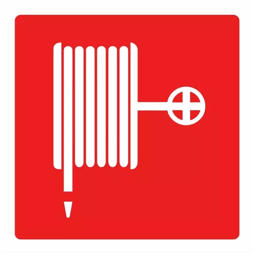 Brandskylt Brandslang 200X200Mm Efterlysande