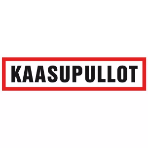 Skylt Kaasupullot 400X100Mm