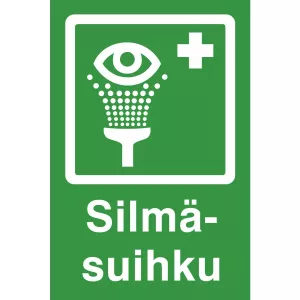 Skylt Silmäsuihku 200X300