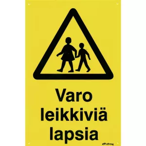 Skylt Varo Leikkiviä Lapsia 200X300