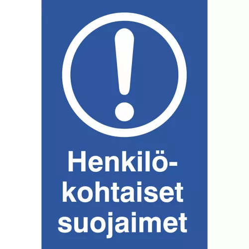 Skylt Henkilökohtaiset Suojaimet 200X300