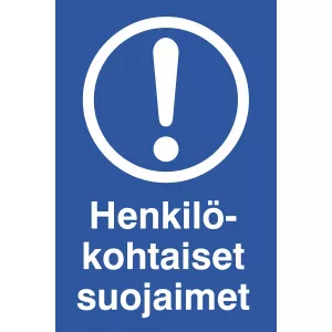 Skylt Henkilökohtaiset Suojaimet 200X300