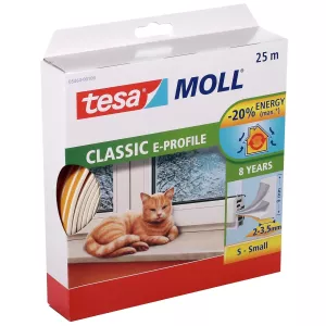 Tätningslist För Fönster E-Profil 25M 9Mmx4Mm Vit