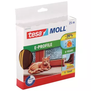 Tätningslist För Fönster E-Profil 25M 9Mmx4Mm Brun