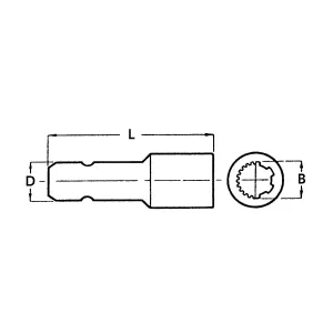 Pto Adapter 1 1/8-6 1 3/8-6  57Mm