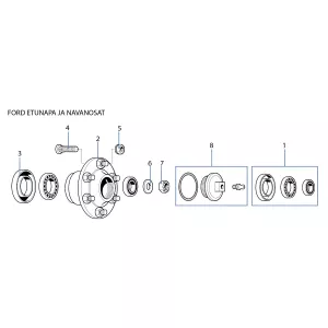 Packbox Hjulnav Fram Ford 81809444