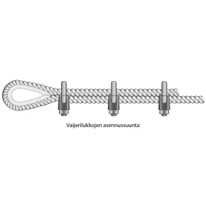 Vajerlås  3Mm 10St Din741