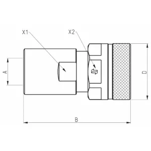 Snabbkoppling Skruvbar Hona 1.1/4" Bsp Faster