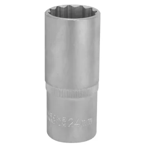 Hylsa 1/2"- 24Mm 12-Kant Lång