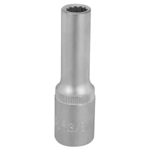 Hylsa 1/2"- 3/8" 12-Kant Lång