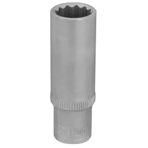 Hylsa 1/4" 12-Kant M11 Lång (50Mm)