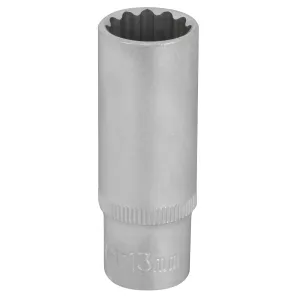 Hylsa 1/4" 12-Kant M13 Lång (50Mm)