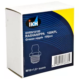 Smörjnippel Rak 10Mmx1,0Mm 100St