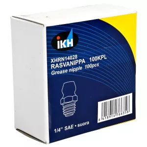 Smörjnippel Rak 1/4" 100St