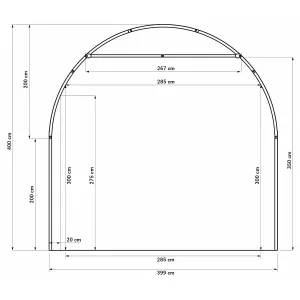 Garagetält 4X10M 450G/M2 Grå