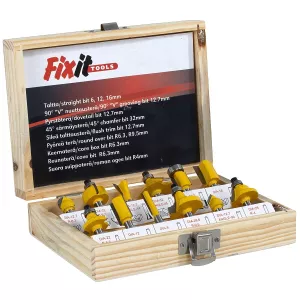 Frässtålsats 12-Del 6Mm Fäste