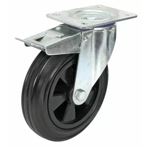 Länkhjul Broms/Svängbar 125Mm Svart