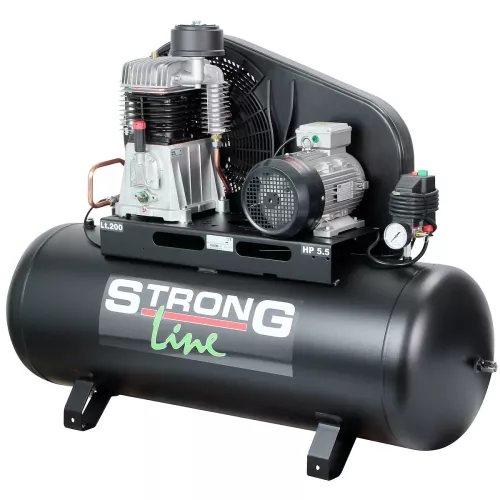 Kompressor 13Bar 3-Fas 5,5Hp 685L/200L Svart