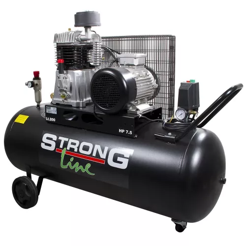 Kompressor 3-Fas 7,5Hp 925L/200L Svart