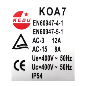 Brytare-Nödstopp On/Off Koa7 15A-8A 400V 33Cm