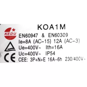 Brytare-Nödstopp Koa1M 8-12A 400V