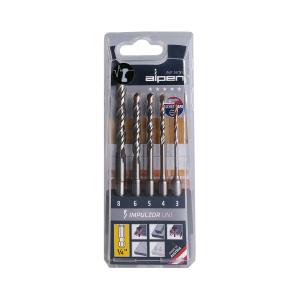 Borrsats 3-8Mm 5 Stk Impulzor Uni 1/4"