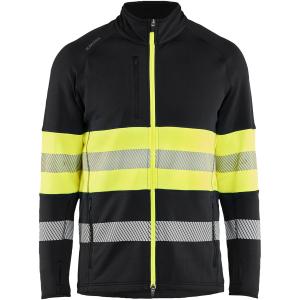 Fleece Jacka 2Xl 4712-2539-9933 Svart/Fl.Gul