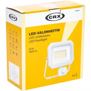 Led Strålkastare Vit 5000Lm 50W / 230V Rörelsevakt