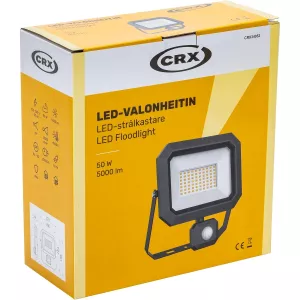 Led Strålkastare Svart 5000Lm 50W / 230V Rörelsevakt