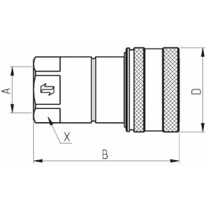 Snabbkoppling Hona 1/2" Bsp Iso A 7241-1