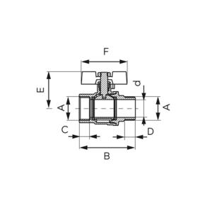 Kulventil 1/2" Mini Inv/Utv 15St