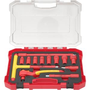 Hylsnyckelsats 3/8" 13-Delar Isolerad