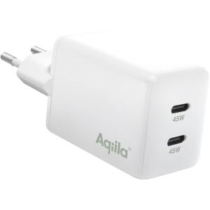 Laddare Gan 45W Usb-C + Usb-A