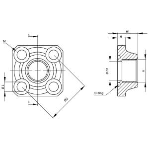 Tryckfläns Rak 30Mm/