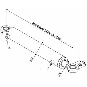 Hydraulik Cylinder 100X50X600