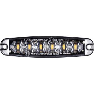 Varningsljus Led 6 Strobo Oranssi Slim
