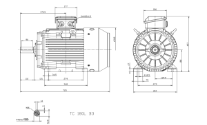 Elmotor 400V 22Kw 48X110Mm B3 1500rpm