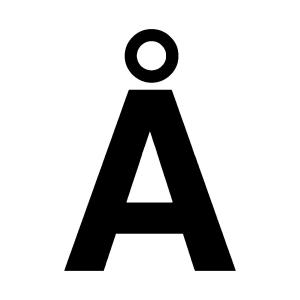 Klistermärke Bokstav Å 100Mm