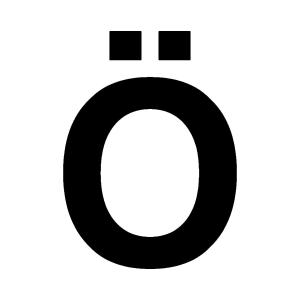 Klistermärke Bokstav Ö 100Mm