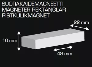 Magneter rektanglar 2 st D/B