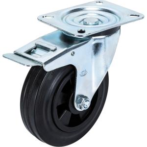 Svängbar Hjul Med Broms 160Mm Svart