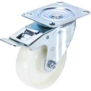 Svängbar Hjul Med Broms 160Mm Vit