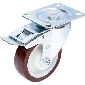 Svängbar Hjul 125Mm Med Broms Pu