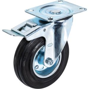 Svängbar Hjul Med Broms 160Mm Stål/Gummi