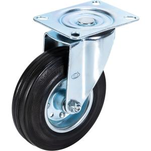 Svängbar Hjul 200Mm Stål/Gummi