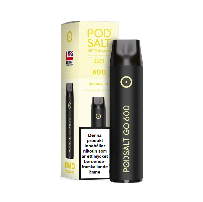 Pod Salt GO 600| Banana Ice |Engångs Vape